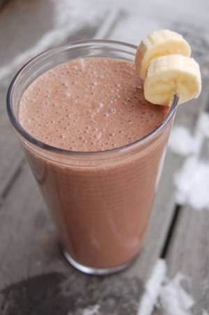 Chocolate Banana Smoothie With Chocolate Syrup With Yogurt Chocolate Banana Smoothie With Chocolate Syrup With Yogurt