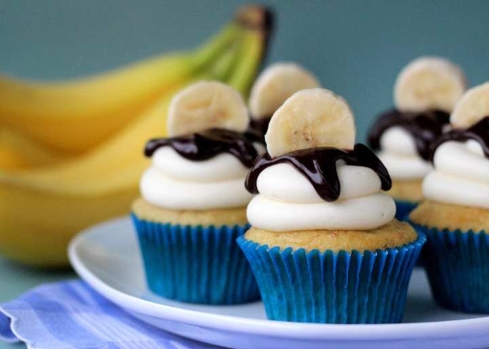 Cupcakes de banana saludables, receta paso a paso