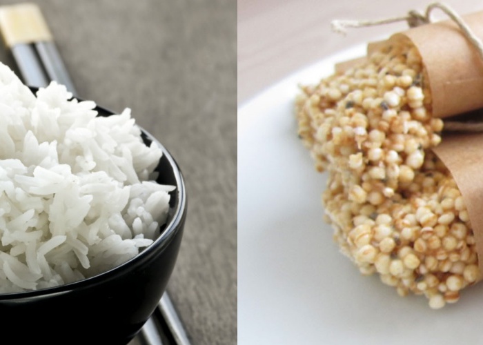 Quinoa vs arroz calorias