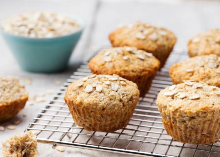 Muffins saludables a base de avena